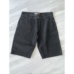 Vintage Sacred Crown Shorts/jorts 40x13 Black Wash Embroidered Pockets